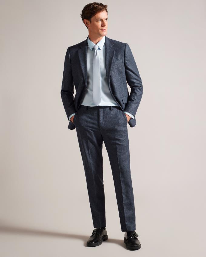 Pantalon Ted Baker Slim Wool Blend Bleu Marine Homme | VJZ-83053235